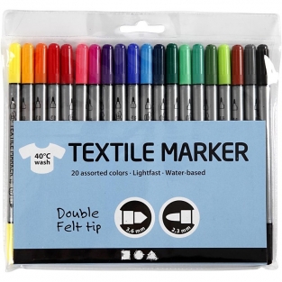 Textiel markers, stiften voor op stof